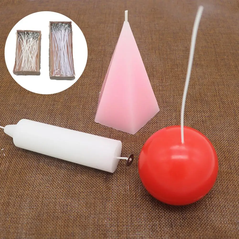 50 шт./компл. фитиль свечи хлопка непригорающий бездымный противень с