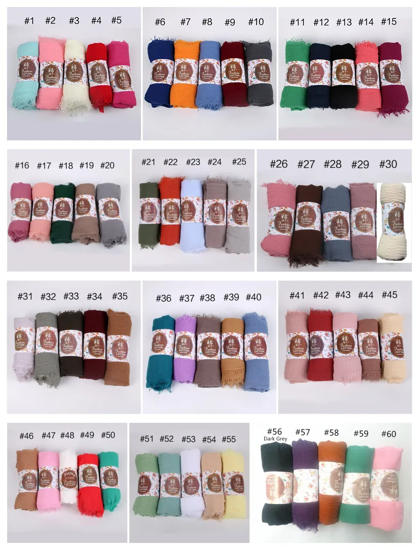 10 шт./лот платок из хлопка и вискозы длинный шарф Женский сгорающий хиджаб шаль