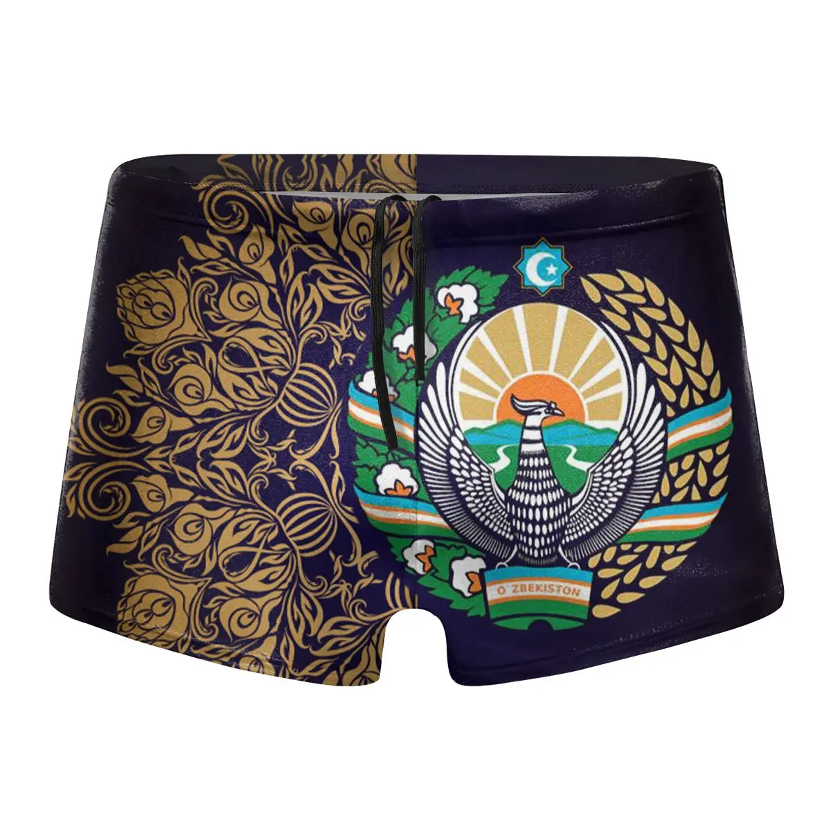 

Uzbekistan Men's Swimwear High Quality Men's Swimming Shorts Men's Beachwear Sport Summer Holiday Surf Mens Swimsuit