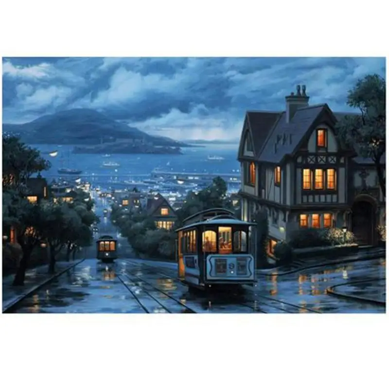 Пазлы деревянные сборки Картина Пейзаж Декор головоломка декомпрессии стресс