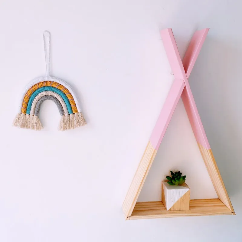 Радужные украшения ручной работы гобелен для детской комнаты подвесная подвеска