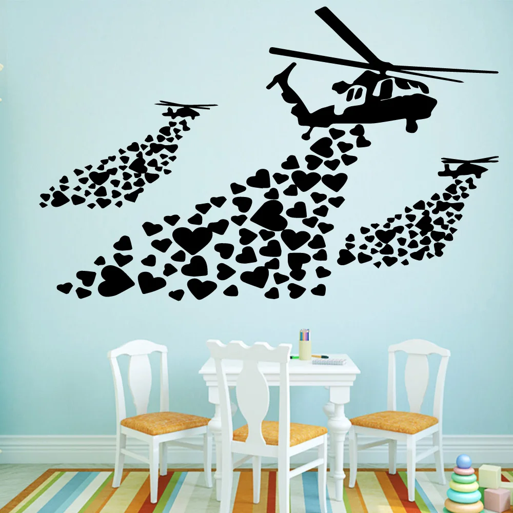 Модные самоклеящиеся виниловые наклейки Banksy Airplan обои для детской комнаты