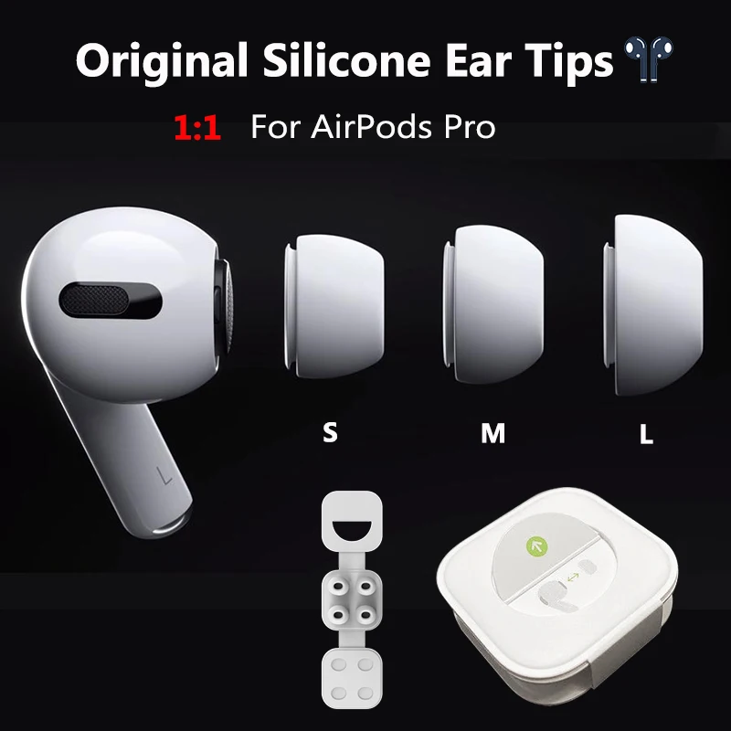 

1:1 Original Earbuds EarTips For Apple Airpods Pro Ear Tips For AirPods Pro Earphone Accessories For AirPod Pro Replacement Tips