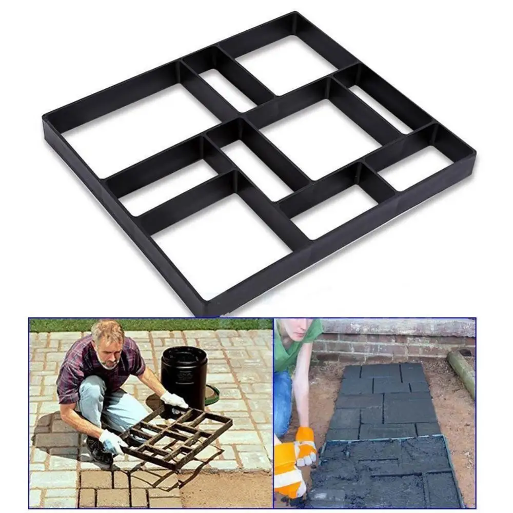 

Изготовление черного пластика «сделай сам», дорожная форма для дома, сада, пола, дороги, бетона, подъездной дорожки, Каменная форма для дорож...