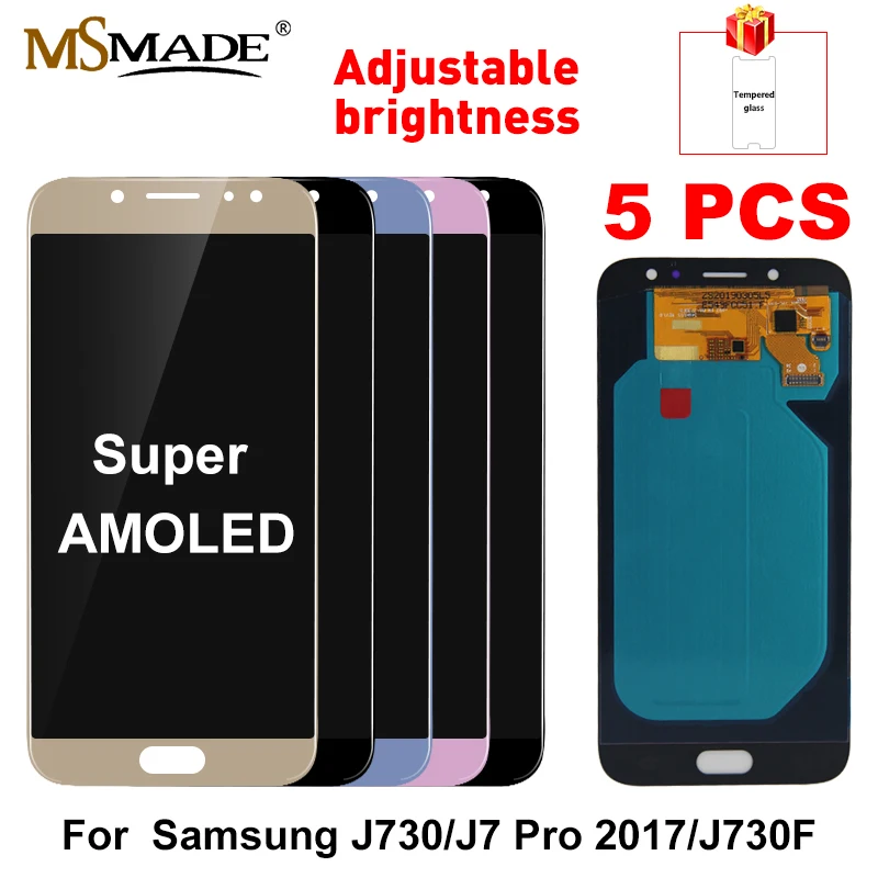 5 шт. Super AMOLED LCD для SAMSUNG J7 дисплей J730 J730F Pro сенсорный ЖК экран замены телефонов Galaxy