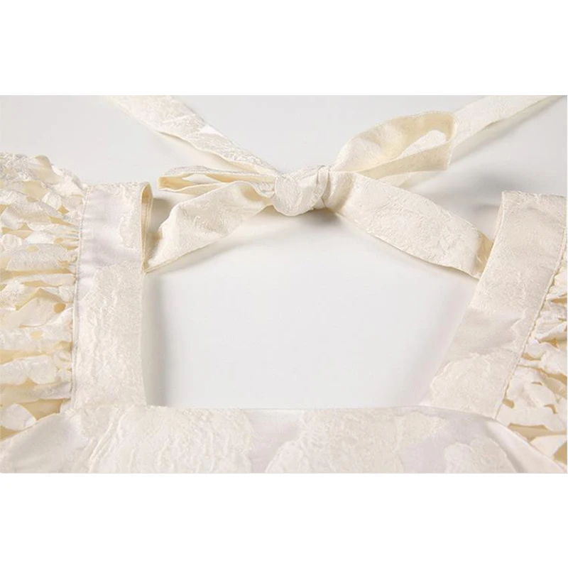 Элегантное жаккардовое плиссированное платье с пышными рукавами Новинка лета 2021