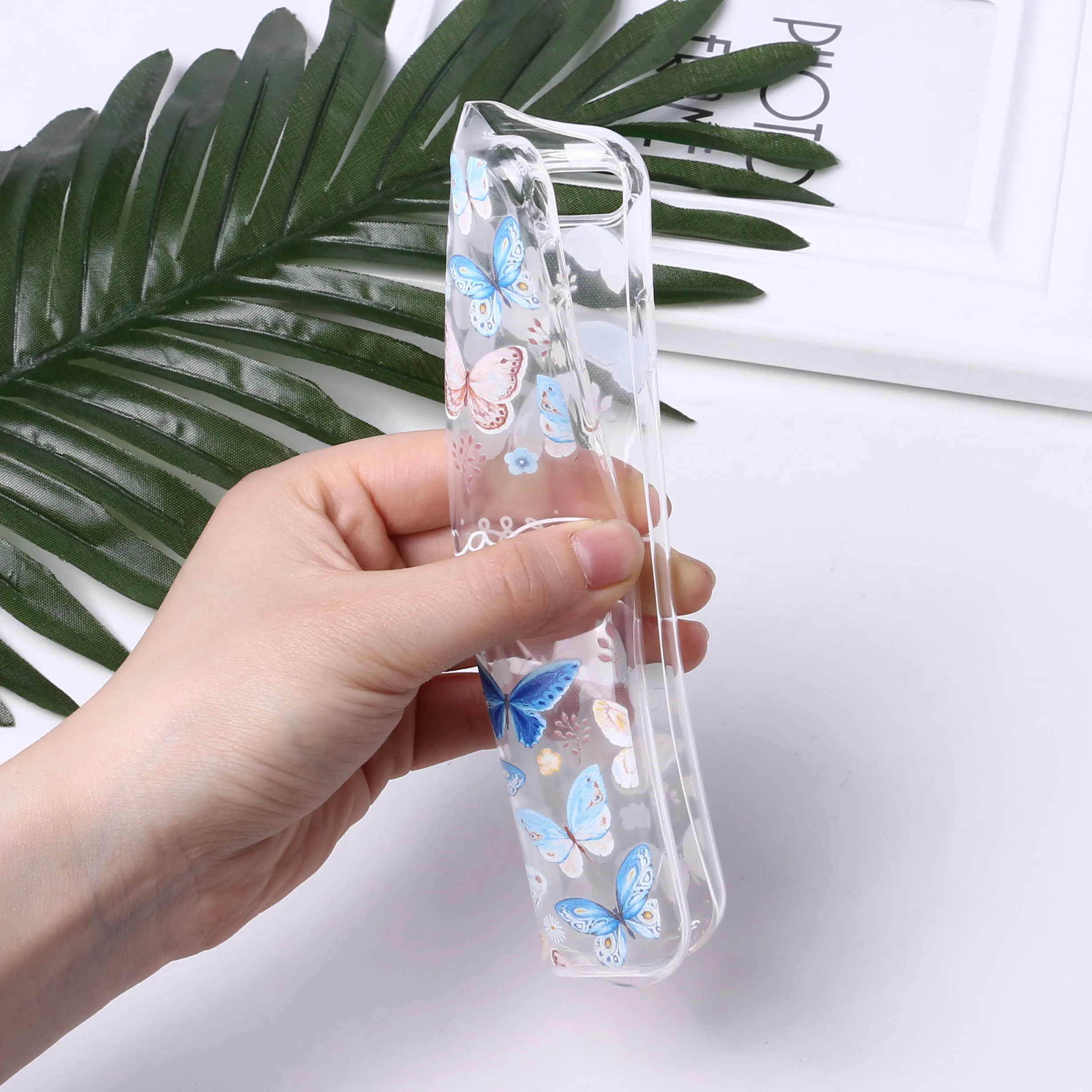 

Personalization Custom Name Text Tropical Floral Soft Clear Phone Case For iPhone 12 6 6S XS Max 7 7Plus 8 8Plus 5 X 11 Pro Max