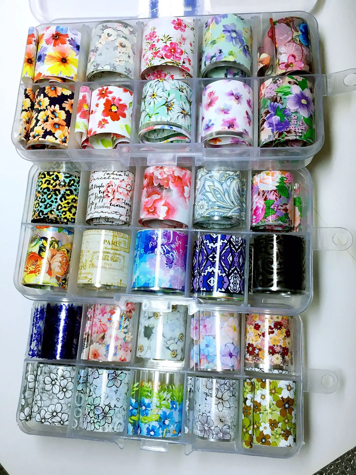 

2.5X100cm Holographic Nail Art Transfer Foil Sticker Starry AB Paper Wraps Adhesive Decals Nails Decoration Accessories