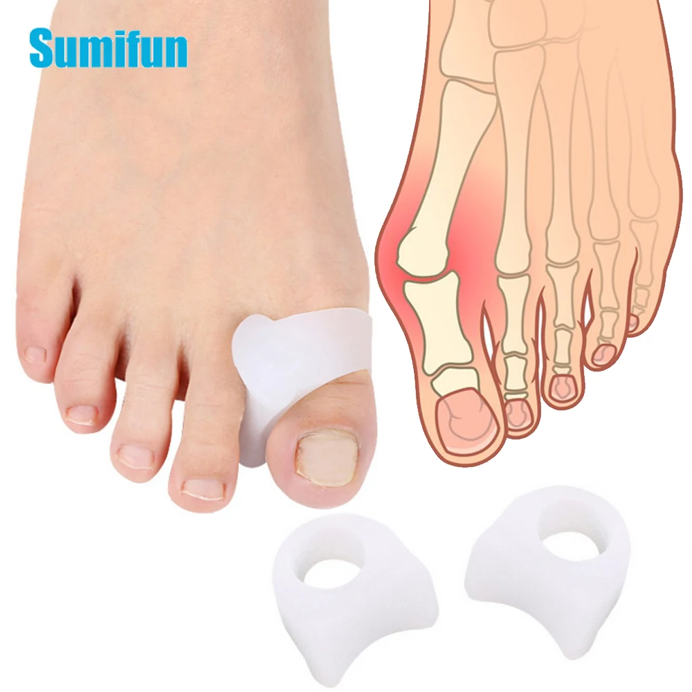 

2Pcs Big Toe Separator Bone Corrector Straightener Silicone Gel Foot Fingers Protector Bunion Adjuster Feet Massager Pedicure