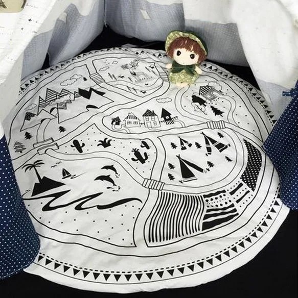 Детское одеяло с картой игровой коврик детский для ползания детское постельное