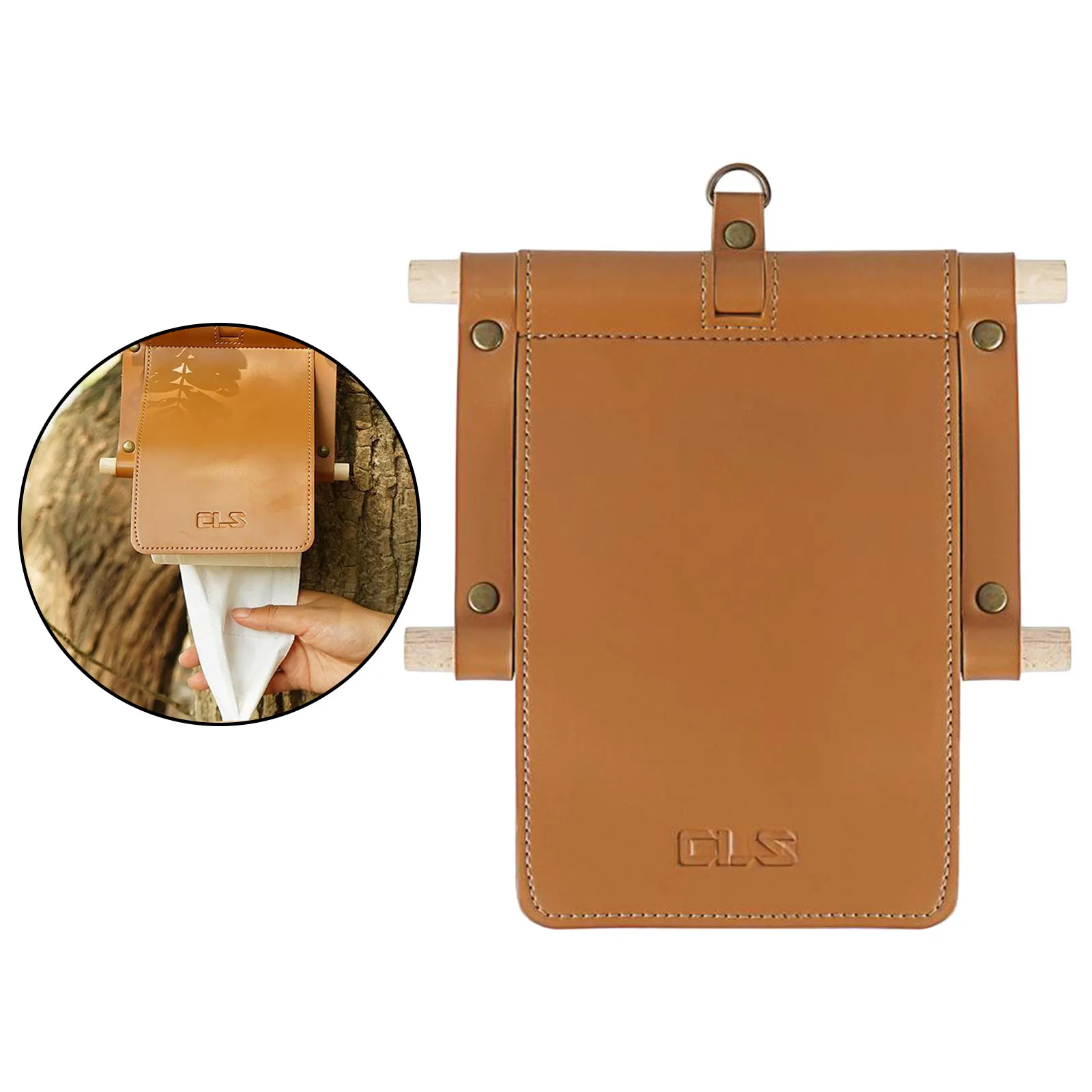 

Tissue Hanging Holder PU Waterproof Material Round Toilet Paper Hook Holder