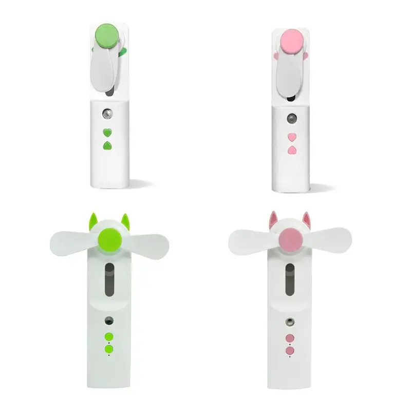 

Mini Handheld Water Mist Fan USB Charging 30ml Air Humidifier Moisturizer Low Noise Water Spray Fans for Indoors Outdoors