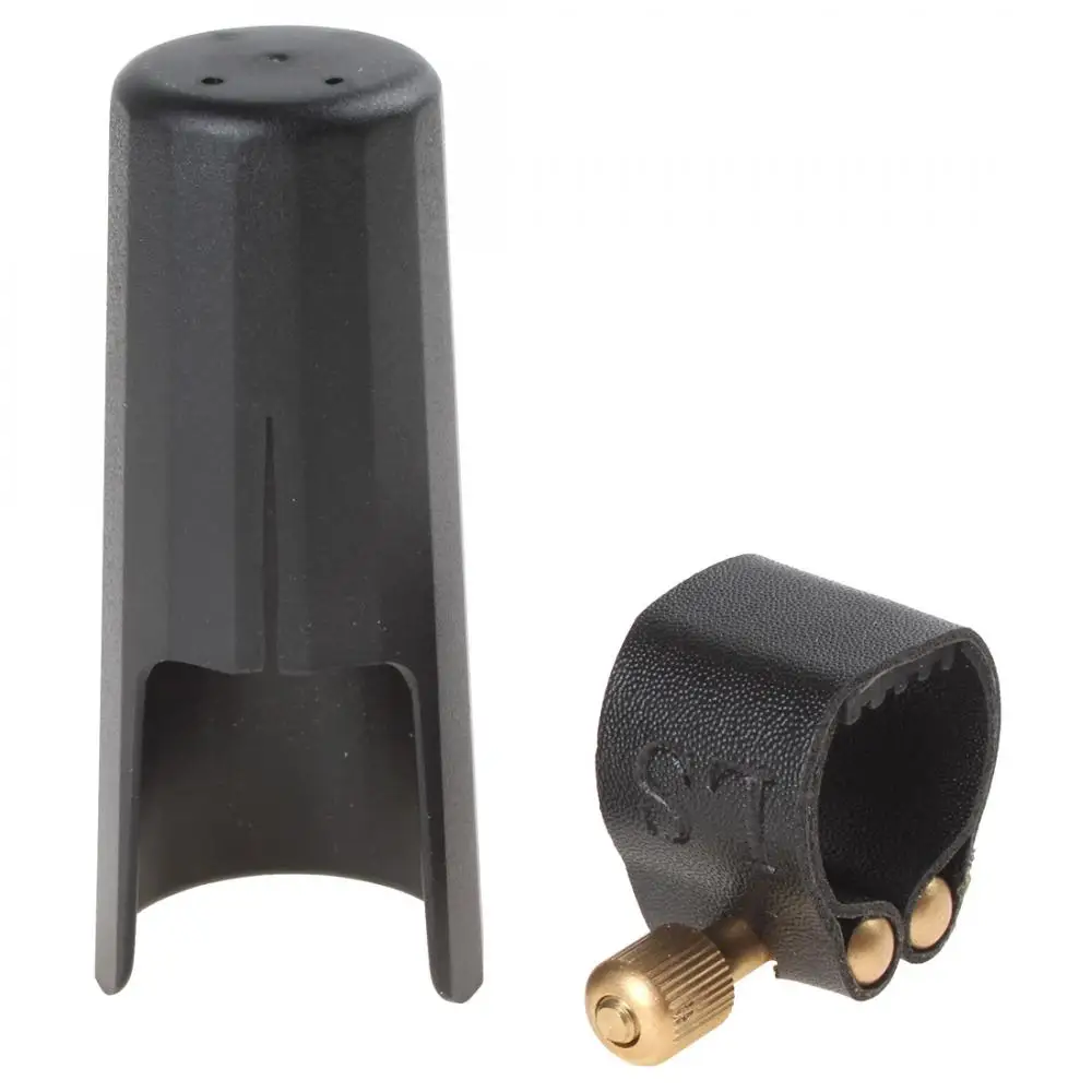 Практичный Профессиональный сопрано саксофон мундштук крышка кожаный зажим