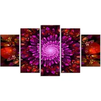 5pcs abstract purple crystals posters canvas picture print wall art canvas painting wall decor for living room no framed