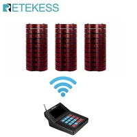 retekess td165 restaurant wireless calling system with 30 coaster pager receivers for coffee food court clinic beauty salon