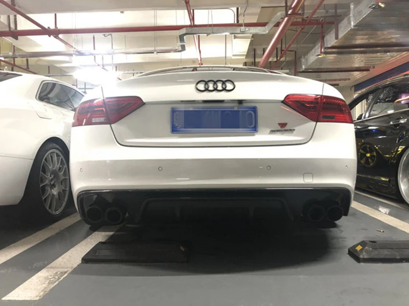 A5 высокое качество карбоновое волокно задние губы автомобильные Ароматические диффузоры для Audi A5 S5 стиль кузова автомобиля комплект 2012