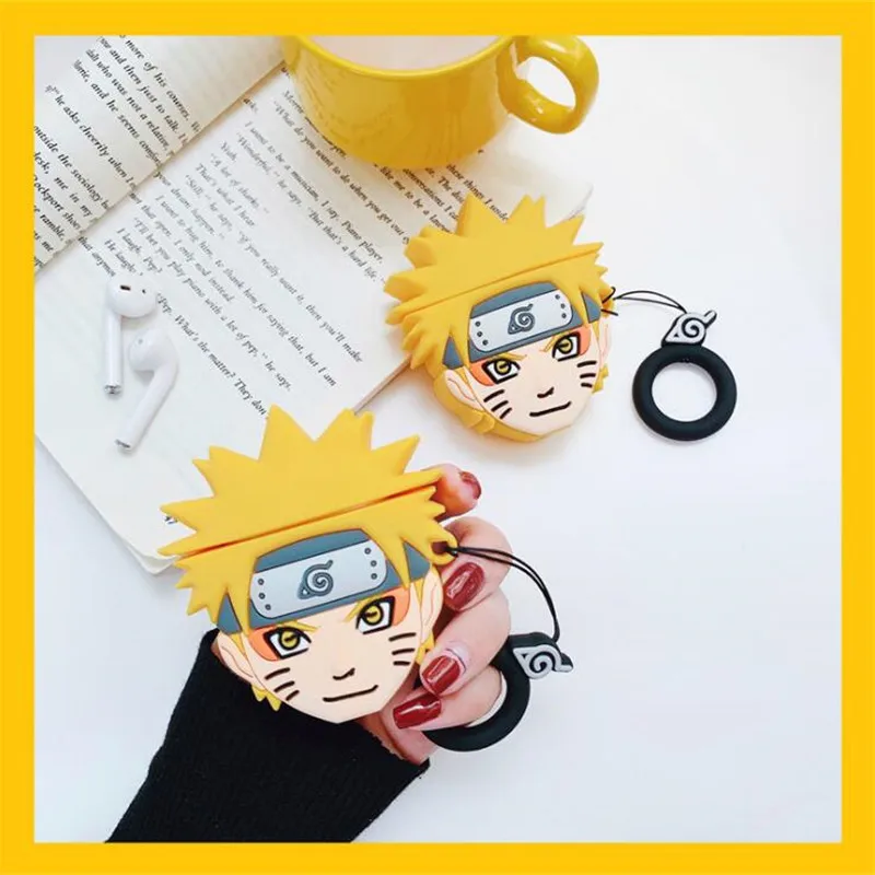 Uzumaki Наруто Airpods Сумка косплей 3D значок Bluetooth гарнитура силикагель защитная