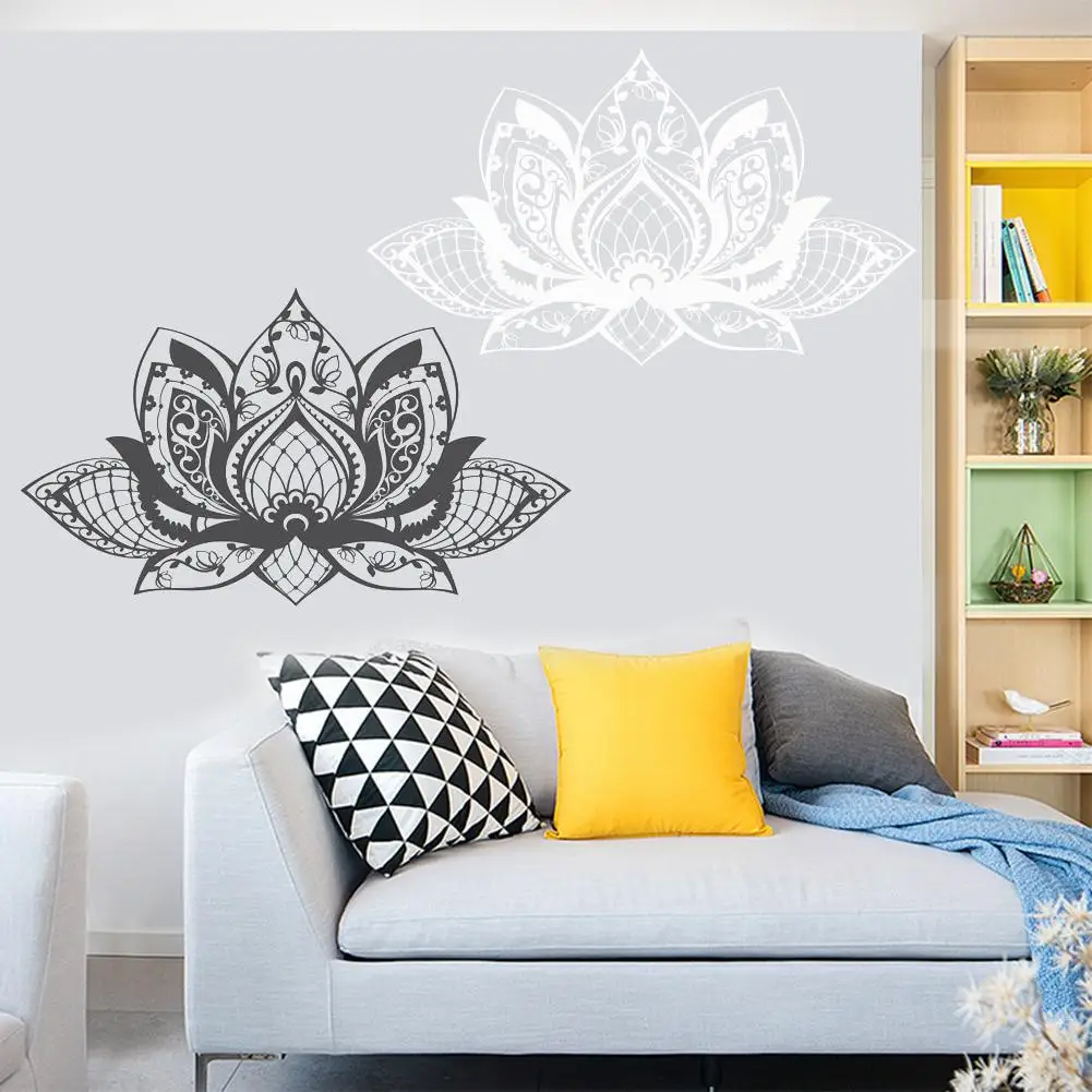 Полунастенные наклейки с мандалой настенное искусство для медитации йоги