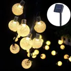 5 м 10 м 22 солнечные огни на открытом воздухе с украшением в виде кристаллов, Глобальное освещение Водонепроницаемый солнечные патио огни для шланг для полива огорода, двора, вечерние деко