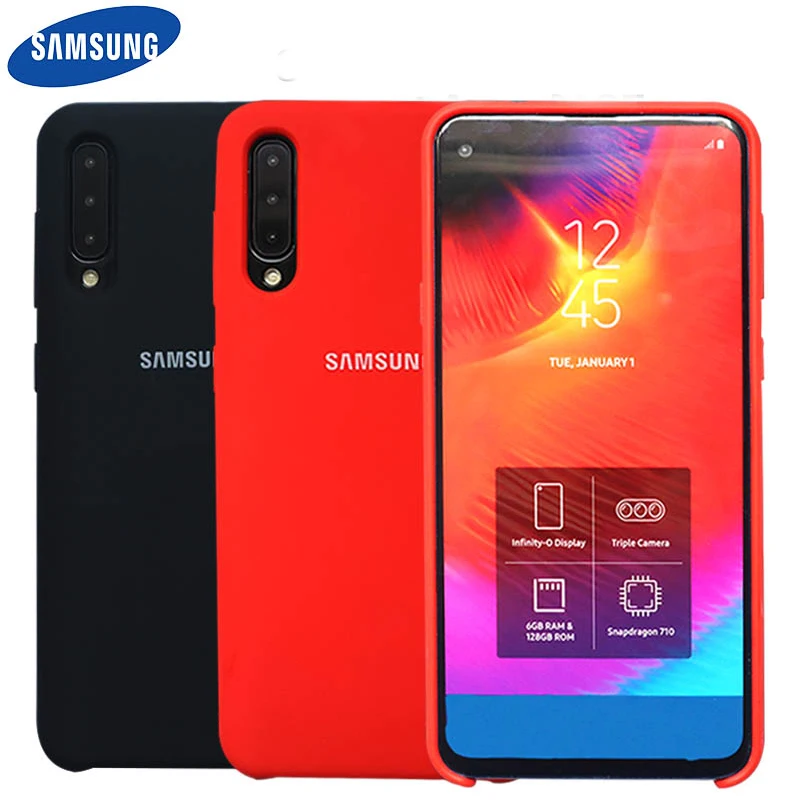 Samsung A70S Чехол Оригинальный жидкий силиконовый мягкий защитный чехол для задней