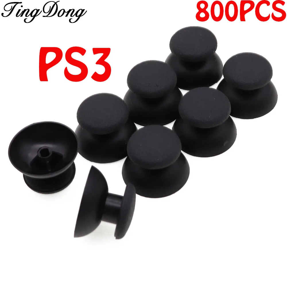 800PCS Replacement 3D Stick Analog Joystick Thumbstick Thumb Grip Cover Caps Shell for Sony PlayStation 3 PS3 Controller