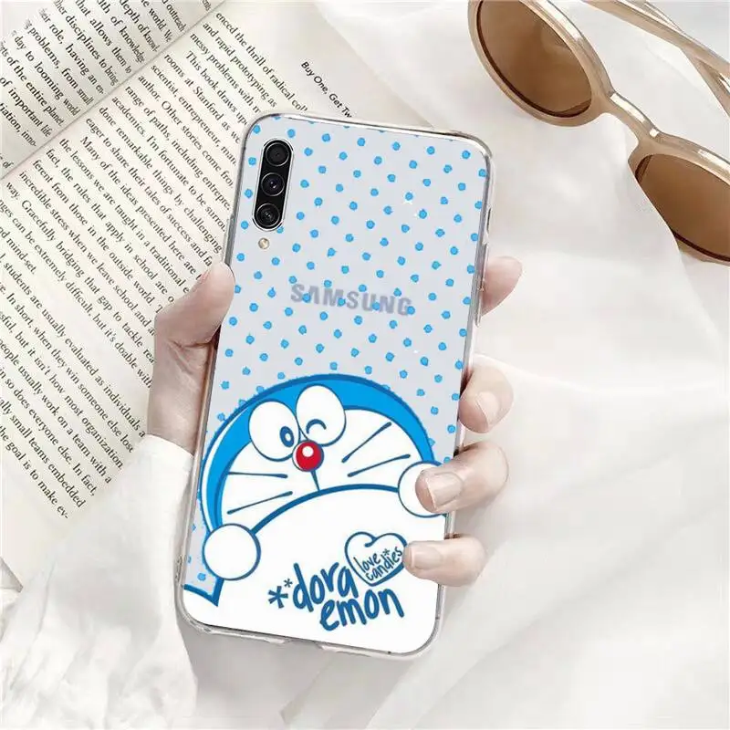 

Doraemon Cartoon robot Phone Case Transparent for Samsung s9 s10 s20 Huawei honor P20 P30 P40 xiaomi note mi 8 9 pro lite plus