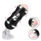 Автоматический мастурбатор для мужчин, Реалистичная присоска для Вагины и рта, вибратор для мастурбации чашек, самонагревающийся