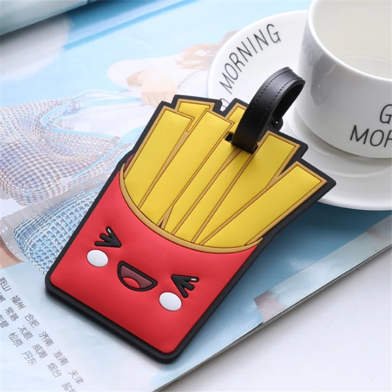 Cartoon Luggage Tags Silica Gel Suitcase ID Address Label Holder Baggage Boarding Tags Travel Accessories