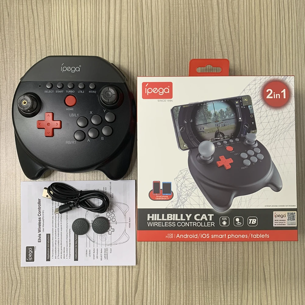 

ipega Wireless Bluetooth Game Controller Rechargeable Dual Rocker Phone Tablet Gamepad Joystick for iPad iPhone Android iOS Devi