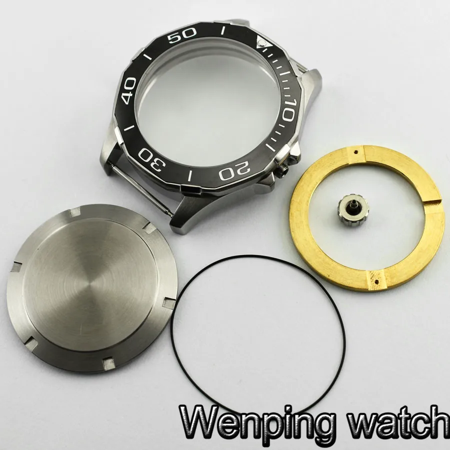 45 мм чехол для часов сапфировое стекло керамический Безель нержавеющая сталь