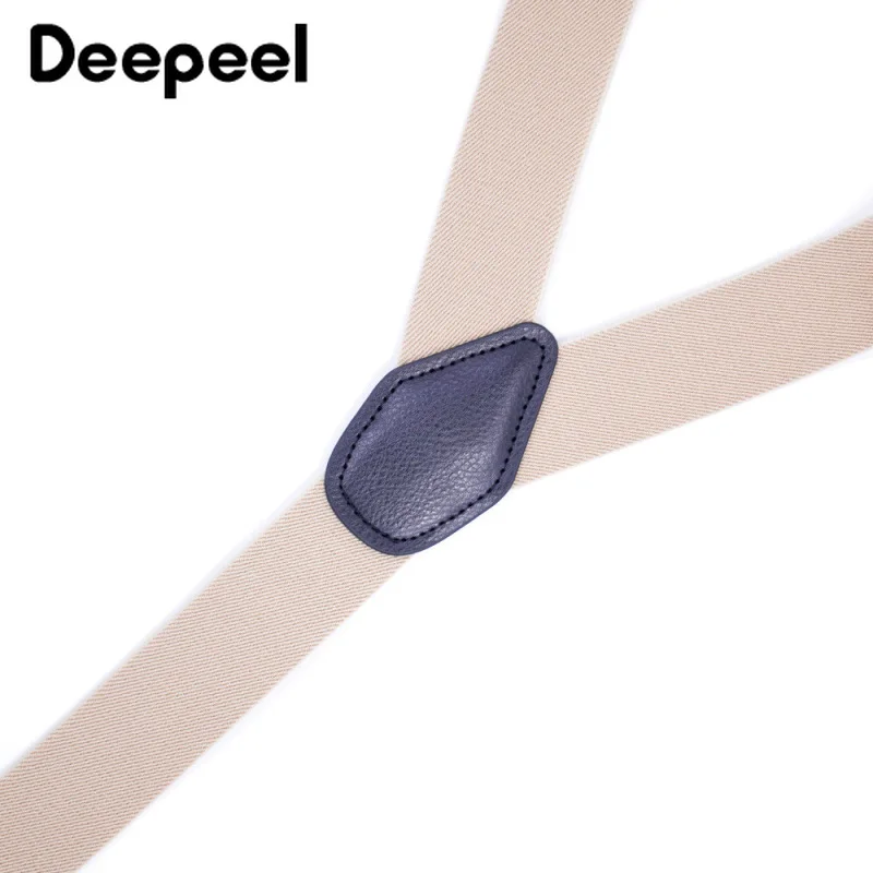 Deepeel 1 шт. 3 5*120 см подтяжки для мужчин с кожаной вставкой на пуговицах конец