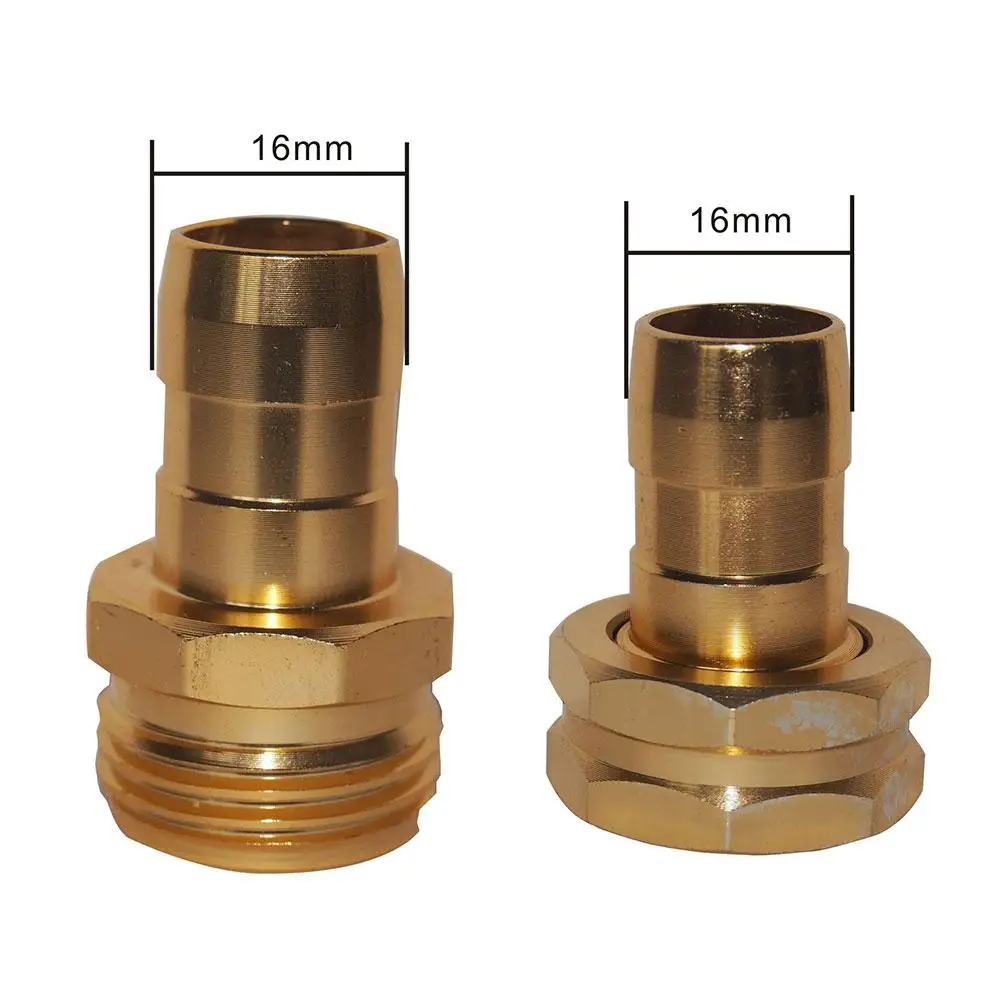 

3 Type 16mm Threaded Brass Garden Hose Tap Connector Garden Water Pipe Quick Connectors For Watering Irrigation System Connector