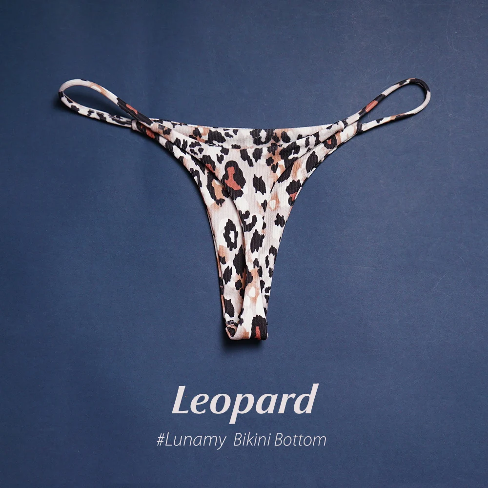 Сексуальное бикини с Т образным вырезом и леопардовым принтом трусики стринги