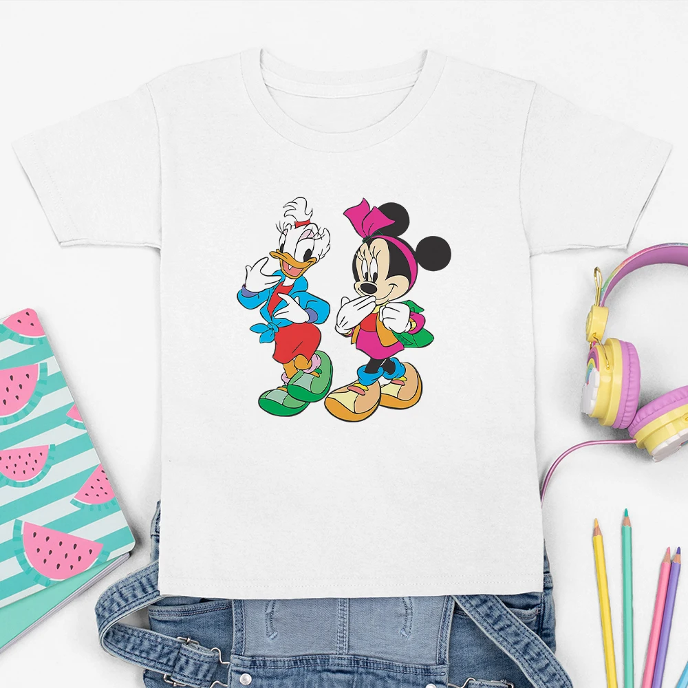 

Daisy Duck and Minnie Mouse T Shirts For Children 3 To 12 Years Boys and Girls Clothes Cozy Fashion Cute Tops For Girls Dropship