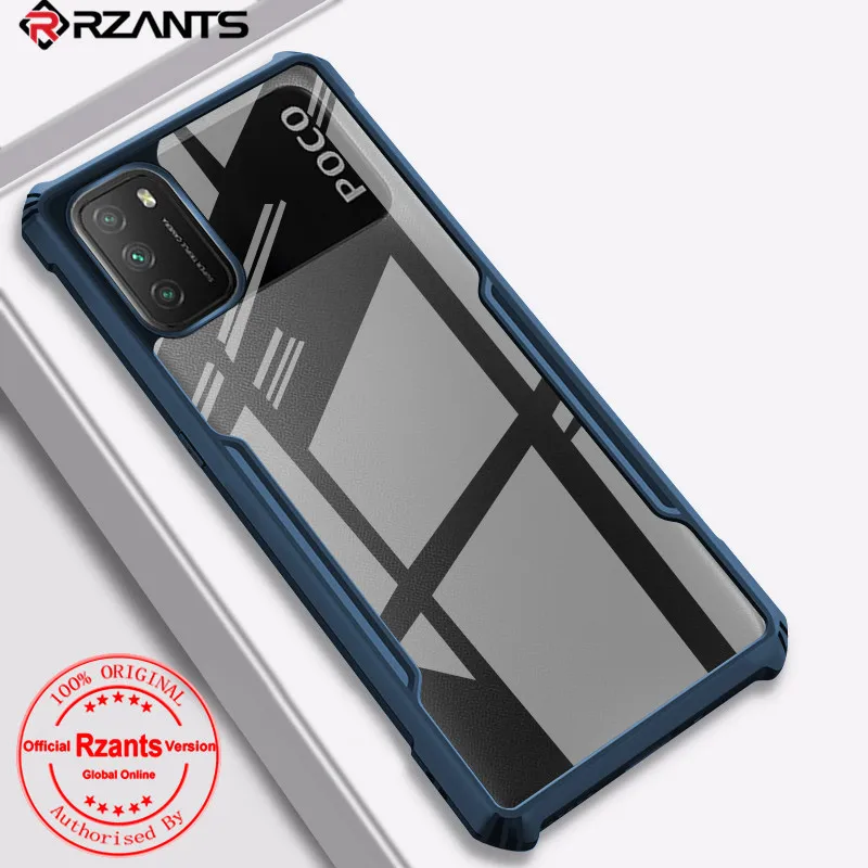 

For Xiaomi POCO M3 Case Acrylic PC+TPU Shockproof Airbags Armor Back Cover Case For POCO M3 чехол Rzants