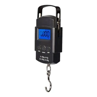 50kg 510g mini portable digital scale with one meter tape measur for fishing luggage kitchen weighting
