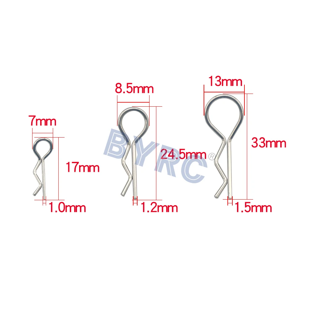 8 шт. серебристый Универсальный Корпус из нержавеющей стали R образные зажимы