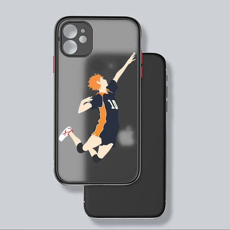 

haikyuu Anime volleyball boy Phone Case For iphone 12 11 8 7 plus mini x xs xr pro max matte transparent cover