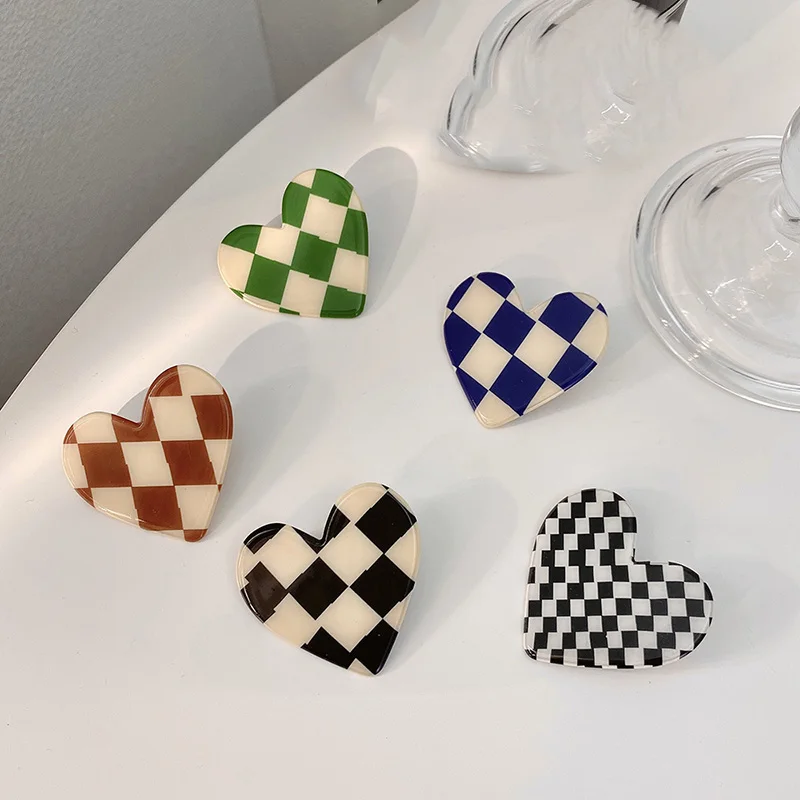 

Ins Wave Geometric Hairpin Sweet Wild Bangs Clip Color Plaid Hairpin Side Clip Net Red Hair Accessories Female Tide