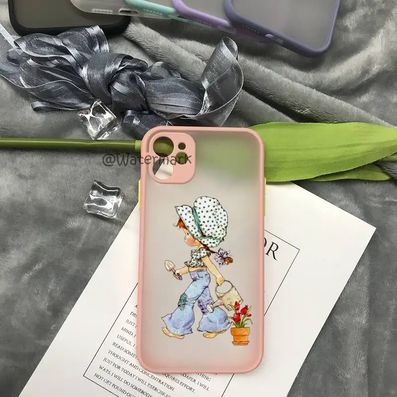 Чехол для телефона с рисунком Сара Кэй IPhone 12 11 Pro Xs Max X Xr 8 7 Plus розовый матовый