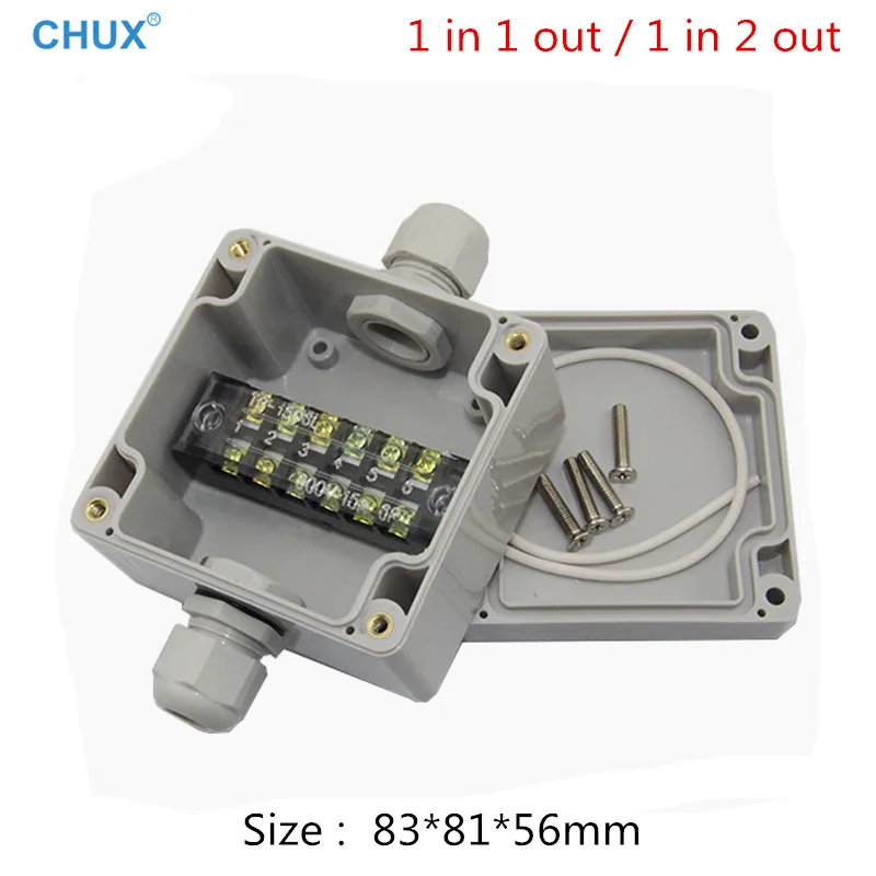 

Водонепроницаемая электрическая распределительная коробка с клеммой 83*81*56 мм, герметичный переключатель, пластиковый корпус, чехол, электр...