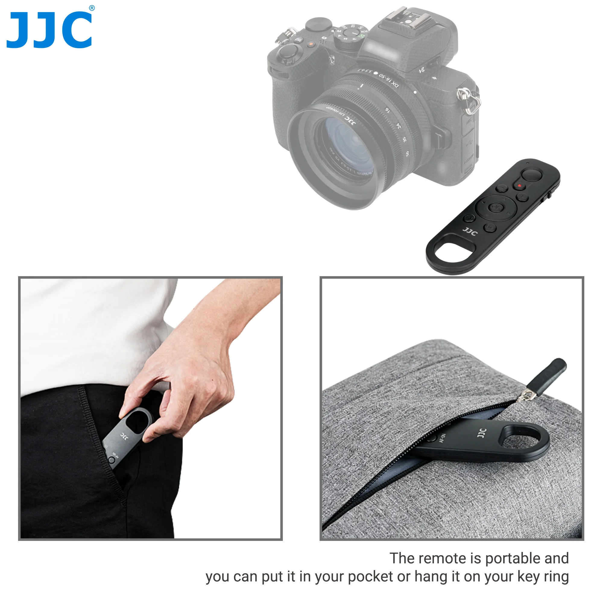 

JJC Wireless Remote Control Commander for Nikon Z50 COOLPIX P950 A1000 B600 P1000 Camera Replaces Nikon ML-L7 Remote Control