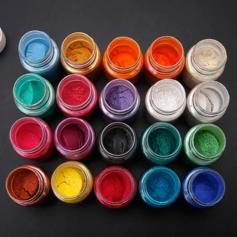 

20 Colors Mica Powder Epoxy Resin Dye Pearl Pigment Natural Mica Mineral Powder L29K newest product