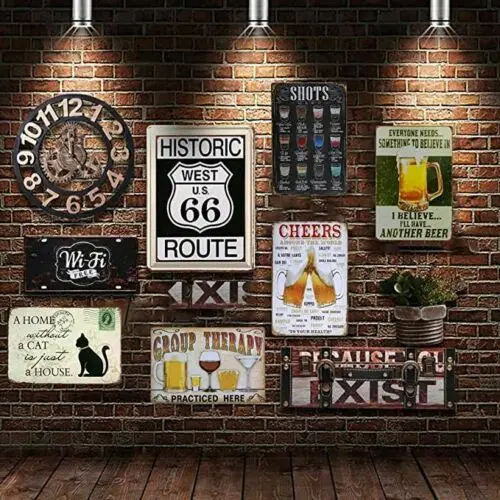 

Metal Tin Sign Answer Desk Rates Decor Bar Pub Home Vintage Retro