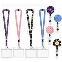 adjustable retractable card holder name badge holdestudents work bank credit card students bus card holder with lanyard