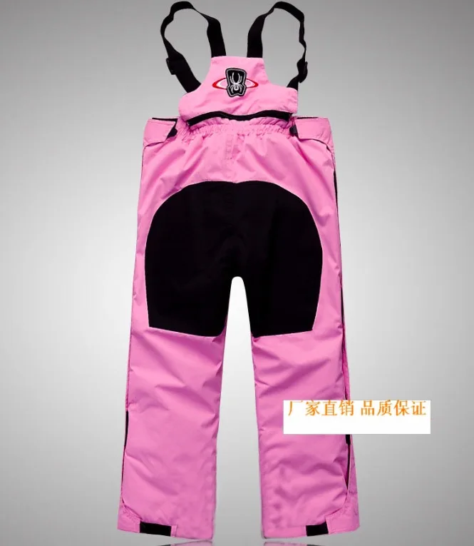 pink pants Лыжные комплекты для мальчиков и девочек, зимняя водонепроницаемая ветрозащитная детская Лыжная куртка, Детские уличные теплые спортивные костюмы с капюшоном для сноуборда - Цвет: pink pants