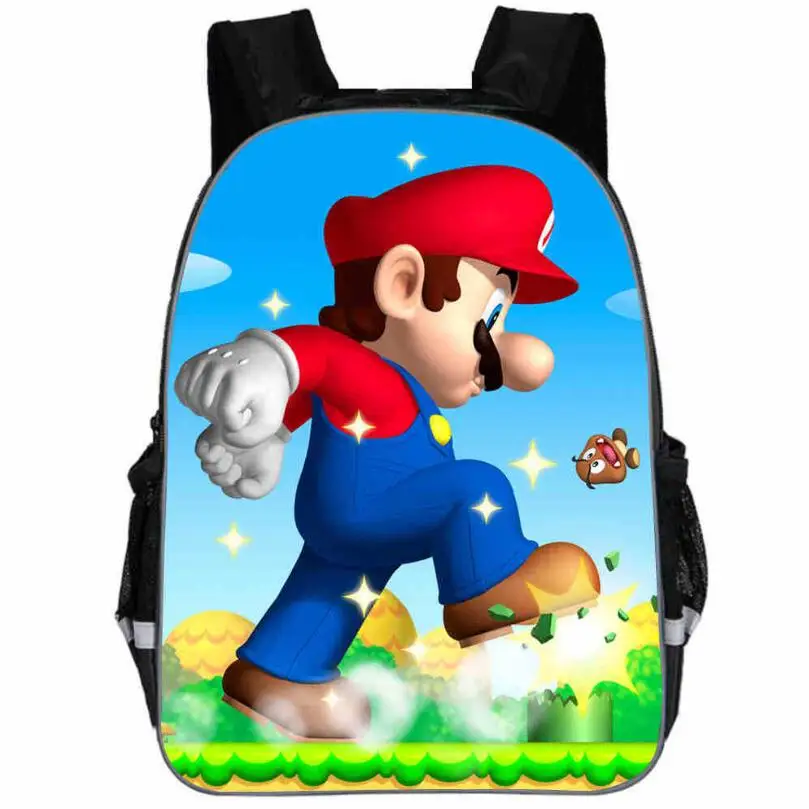 Новые маленькие школьные сумки для детского сада Super Mario Bros детские Sonic Bookbags