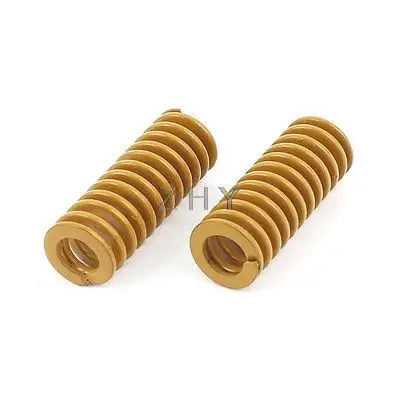 2 шт Зажигалка нагрузки желтый Спиральный штамповка сжатие 10x25 мм | Обустройство