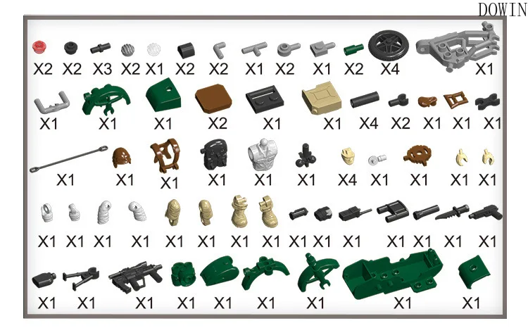 Совместим с военным звонком мини солидеры военными колесами фигурки армейские