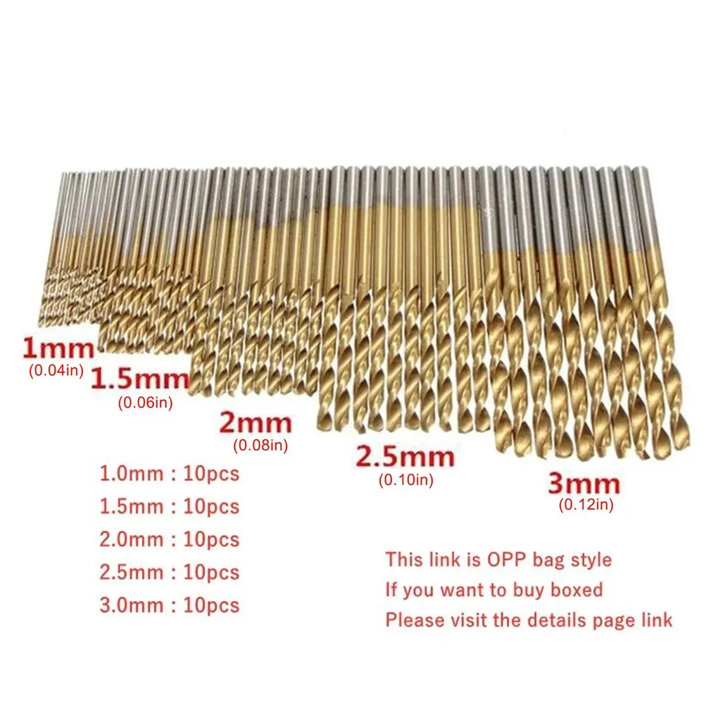 

High Speed Steel Open Hole Straight Drill Round Shank Small Twist Drill Combination Titanium Coating